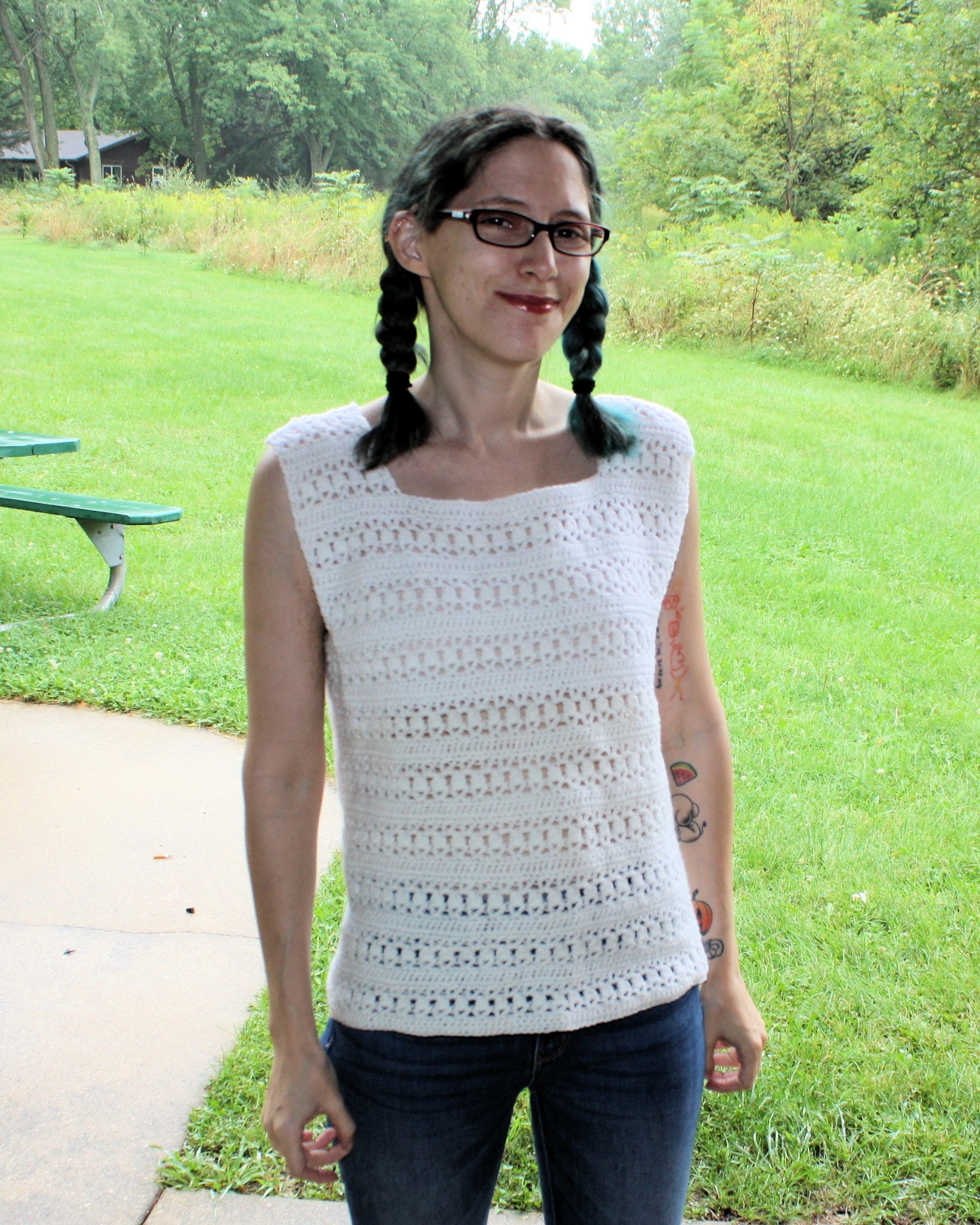 Crocheted Lace Stripes Tank Top Pattern 221 Etsy