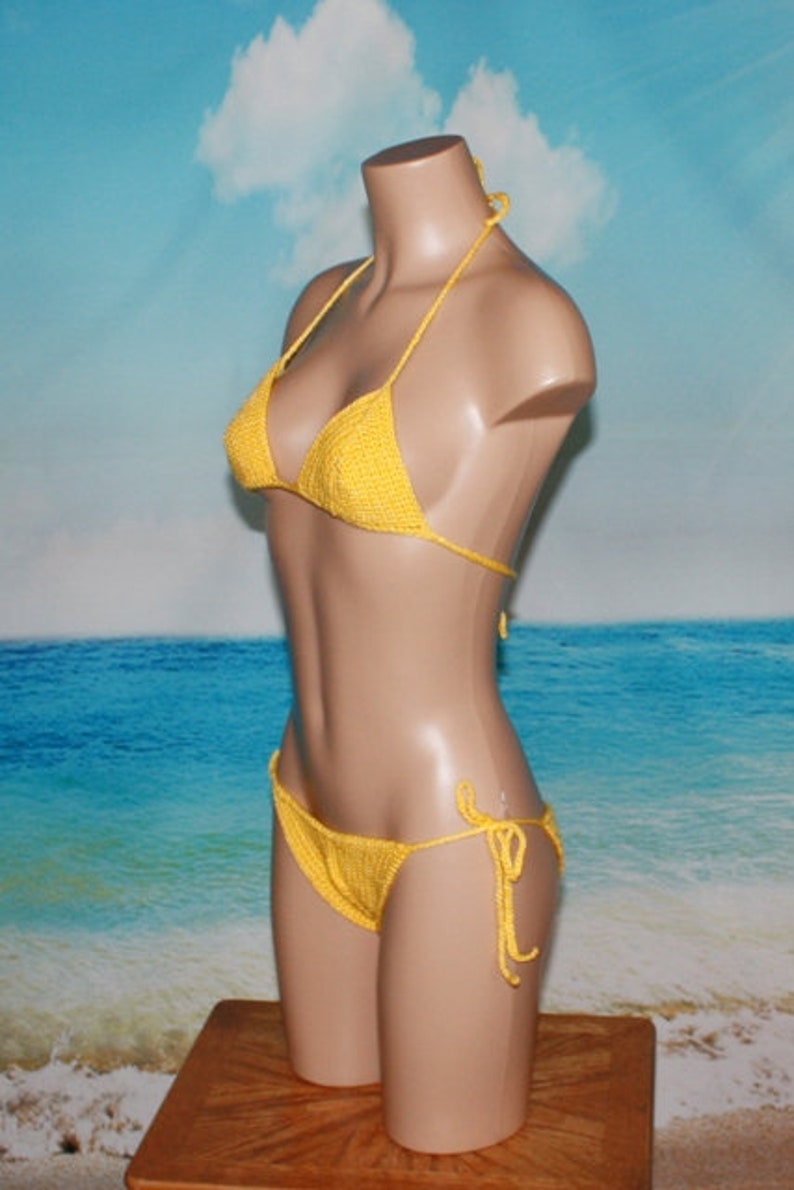 Crocheted VShape Wedge Bikini Pattern 1107 Etsy