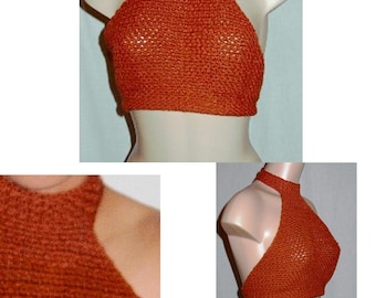 Crochet Collared Halter Top Crochet Pattern  102