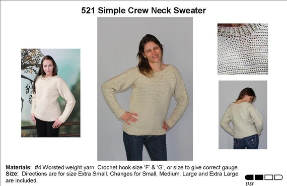 simple crew neck sweater