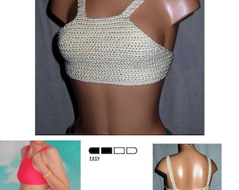 Crocheted Inspired Fitness Halter Top Pattern   112