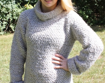 Crochet Bulky Easy Sweater Pattern      #515