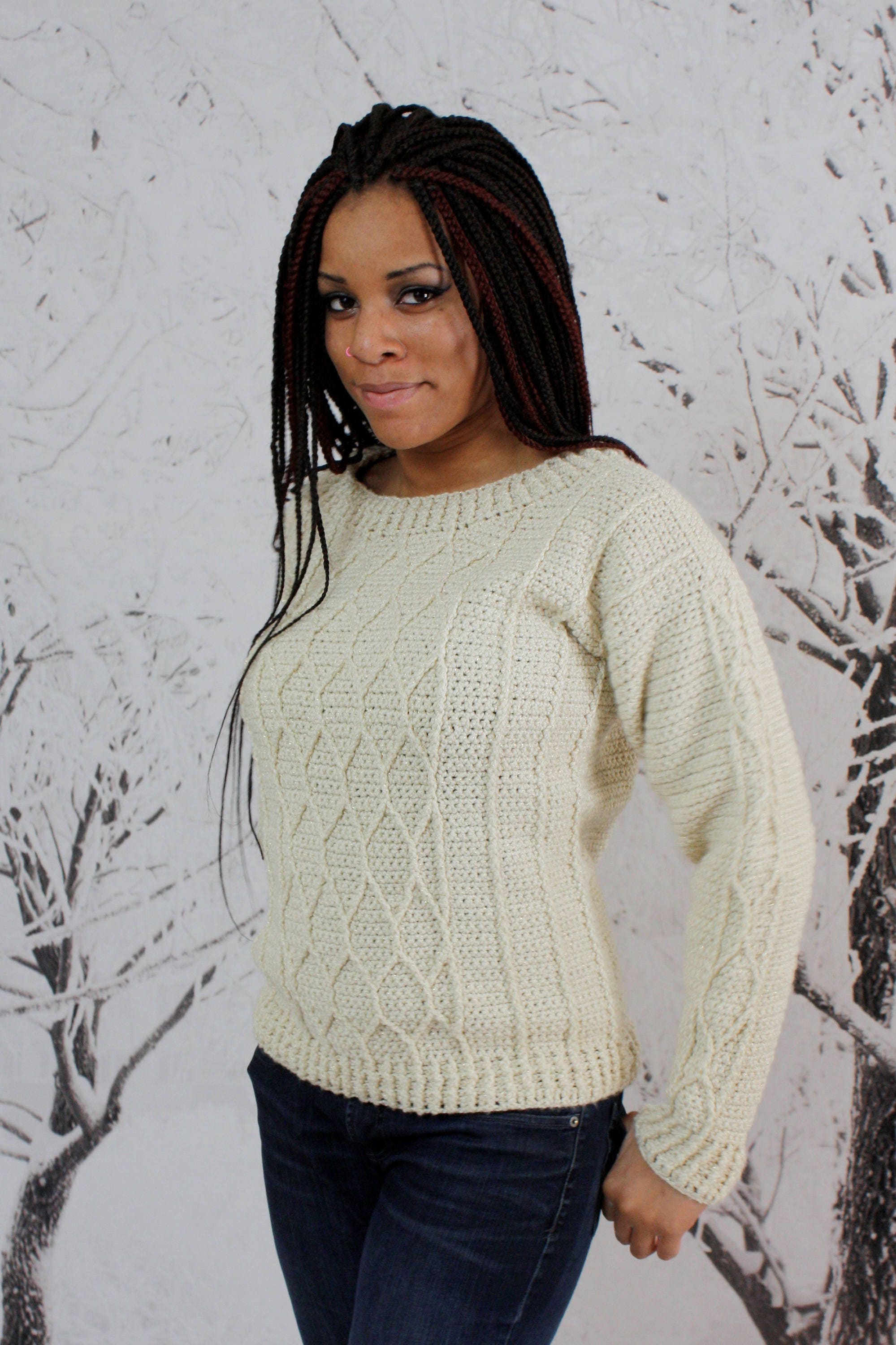 Diamond Crew Neck Sweater