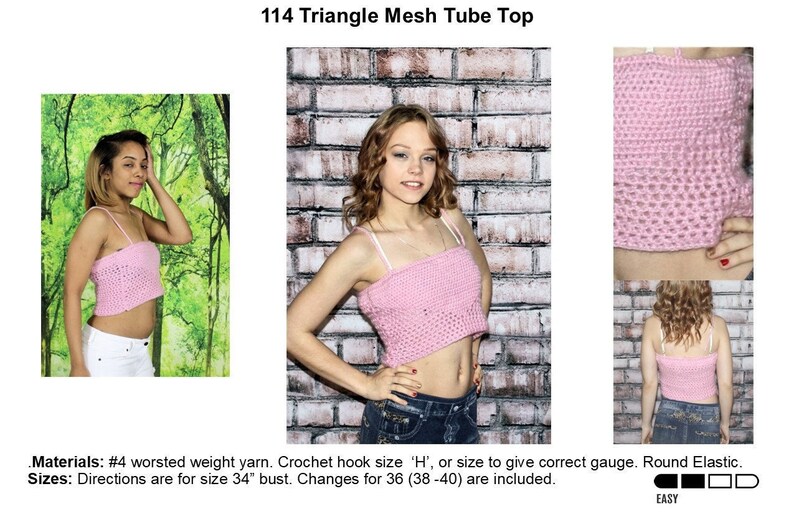 Triangle Halter Top Pattern Triangle Mesh Halter Top Crochet Pattern 114 - Etsy