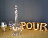 Baccarat Crystal quot Montaigne quot 12 quot Decanter, Fine French Crystal Decanter, Crystal Barware, Signed Baccarat Crystal, Crystal Collectible