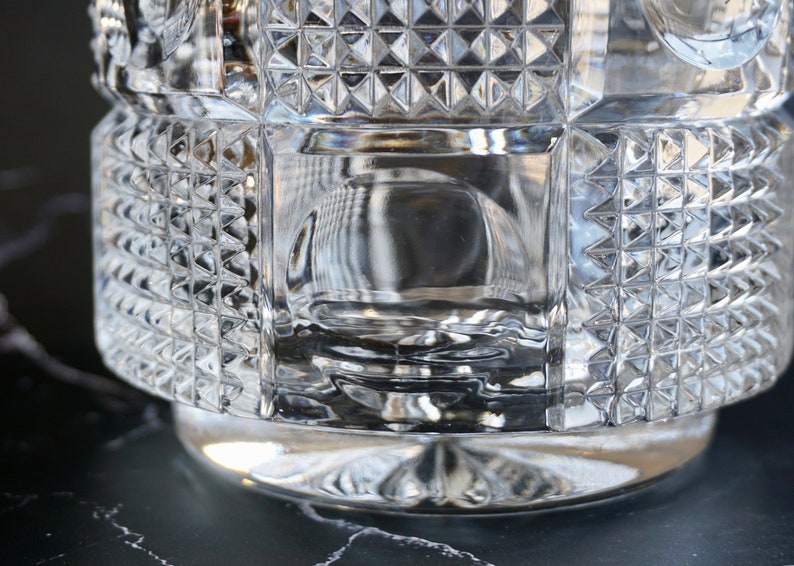 Vintage Crystal Ice Bucket With Silver Plate Handled Lid Etsy