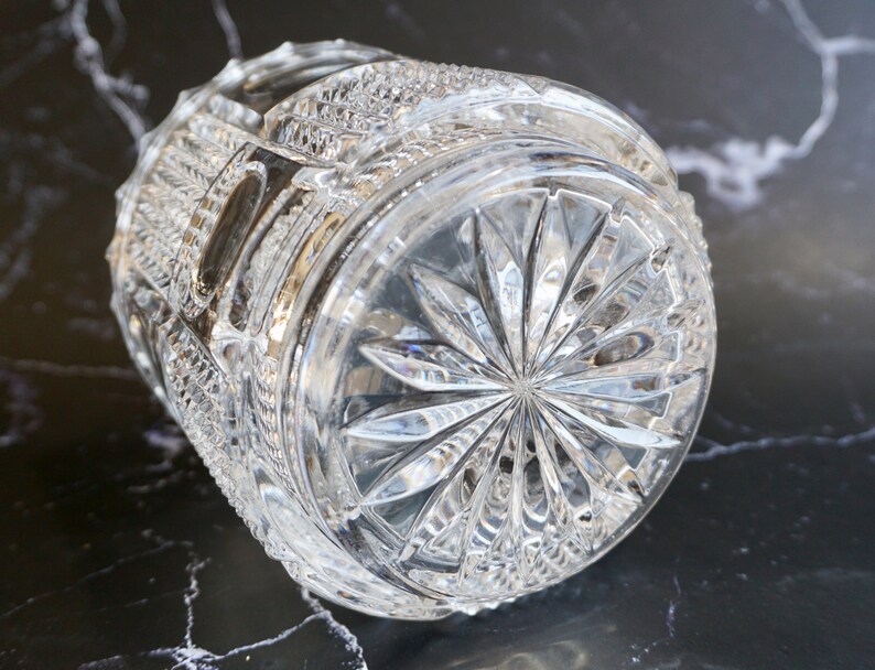 Vintage Crystal Ice Bucket With Silver Plate Handled Lid Etsy