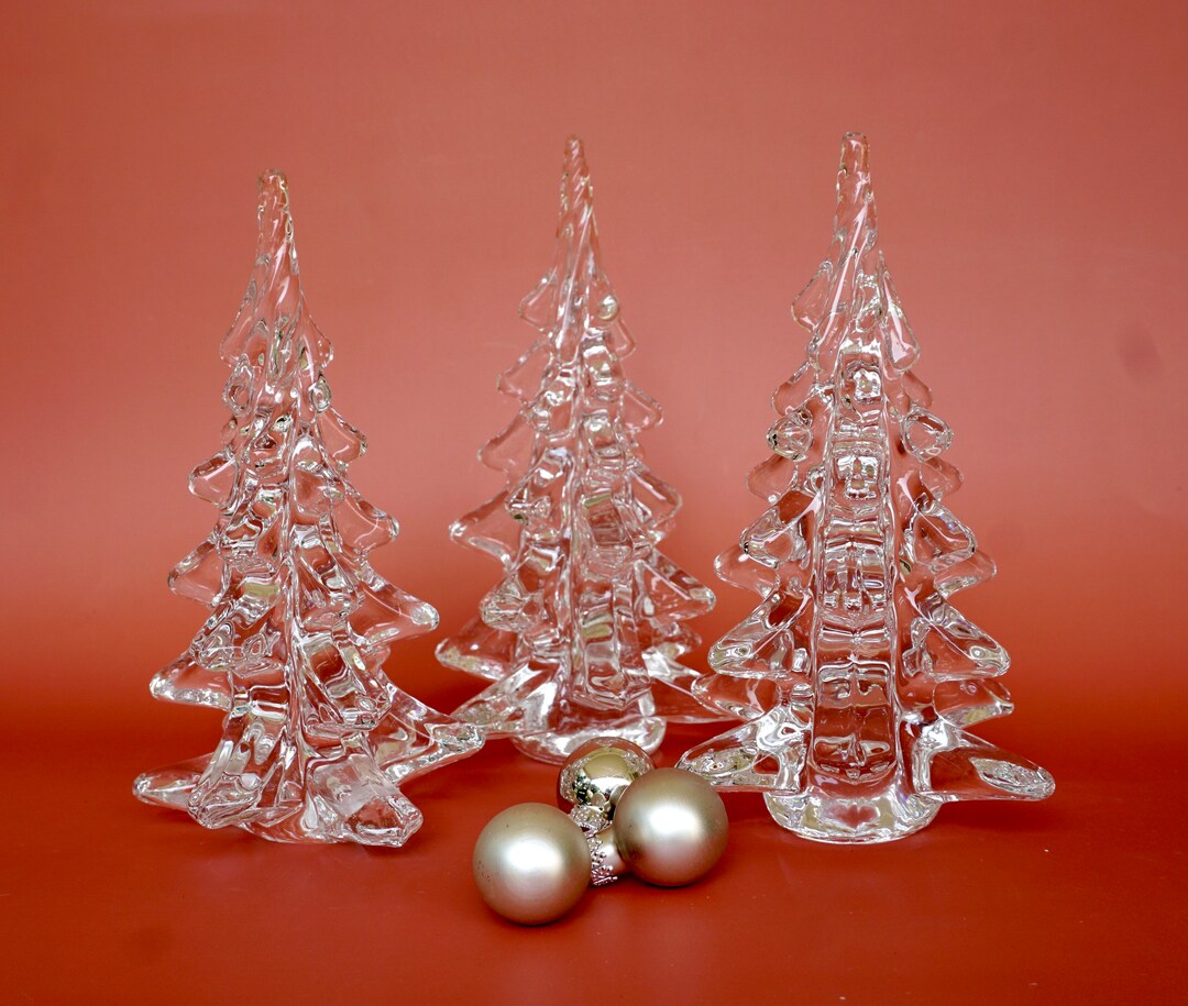 3 Hand Crafted Crystal Christmas Trees 6.5 Tall With Etsy Australia
