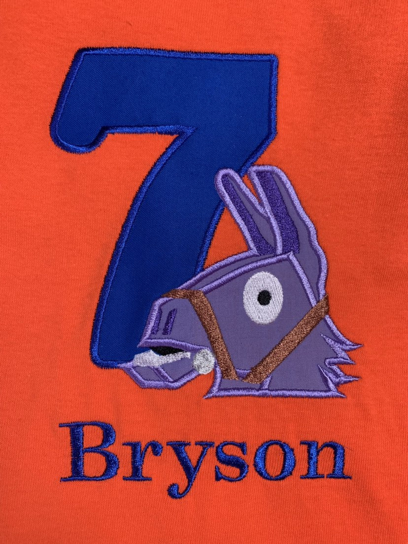 New!! Personalized Llama Birthday Shirt!! For Boys or Girls! Machine …