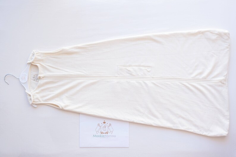 4 Seasons MookieMerino 4-Season Sleep Bag Unique Baby Gift 2-24 Months Boy Girl Unisex Cream Baby Sleeping Bag Organic Merino Wool