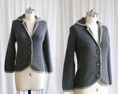Guilderoy cardigan vintage 60s cardigan 1960s gray wool sweater 1960s grey cardigan jacket Rosanna grey wool 60s sweater