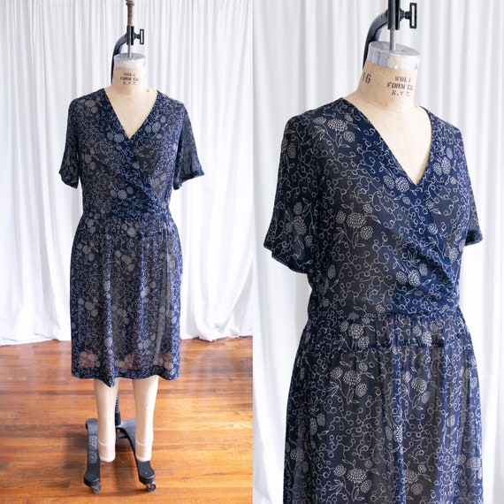 Chrysanthemum dress | vintage 30s dress | 1930s sh