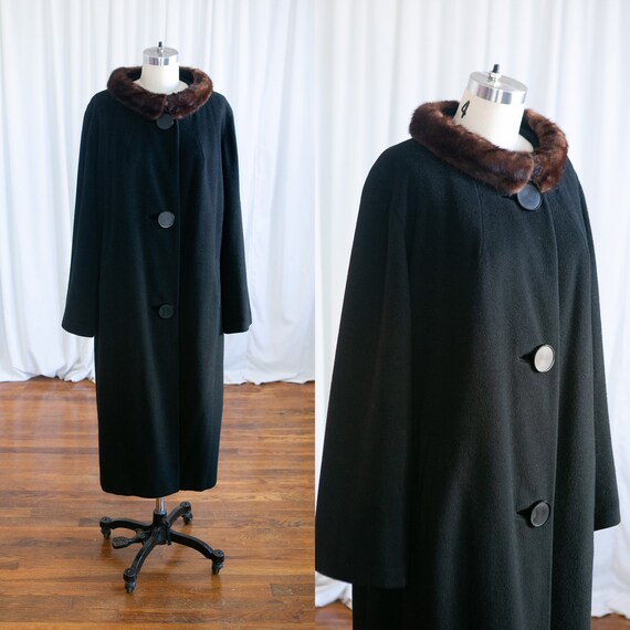 Outlier coat | vintage 50s coat | 1950s black cash
