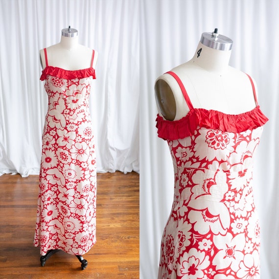 Heartbreaker dress | vintage 30s gown | 1930s red