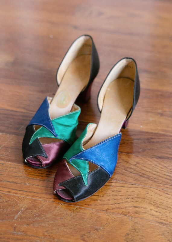 Deirdre shoes | vintage 30s satin shoes | 1930s sa