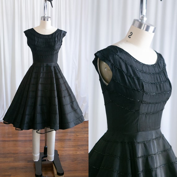Limerence dress | vintage 50s dress | 1950s black