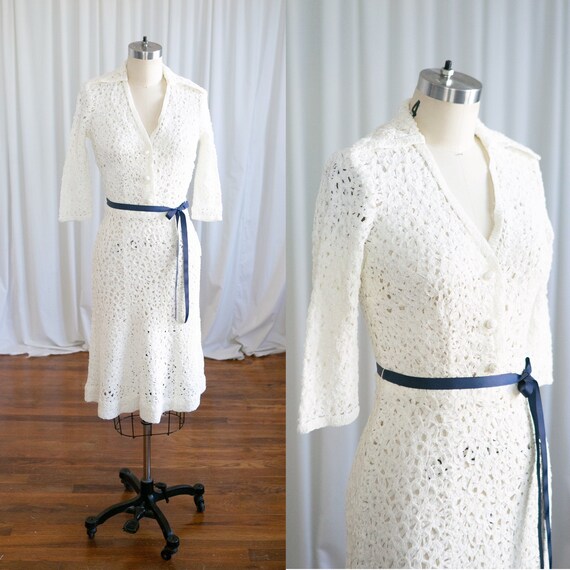Nothing Personal dress | vintage 40s crochet dress