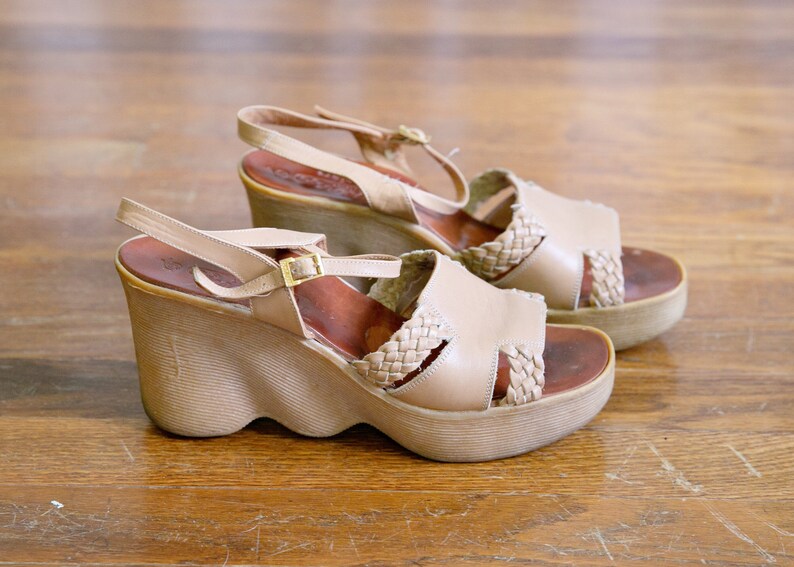 Julia sandals vintage 70s Famolare sandals 1970s platform