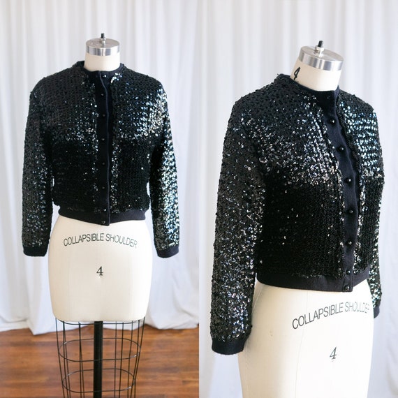 Nimue cardigan | vintage 50s cardigan | 1960s blac