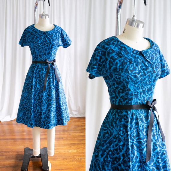 Under The Sea dress | vintage 50s dress | 1950s bl