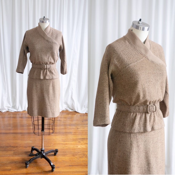 Hearthside knit set | vintage 1950s sweater set |