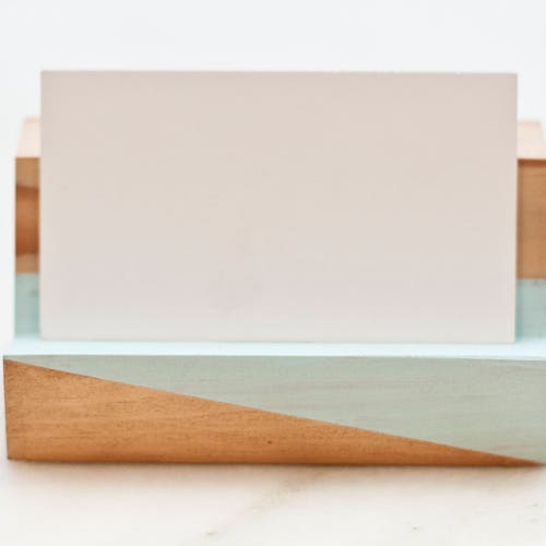 Reclaimed Wood Vertical Business Card Holder Etsy