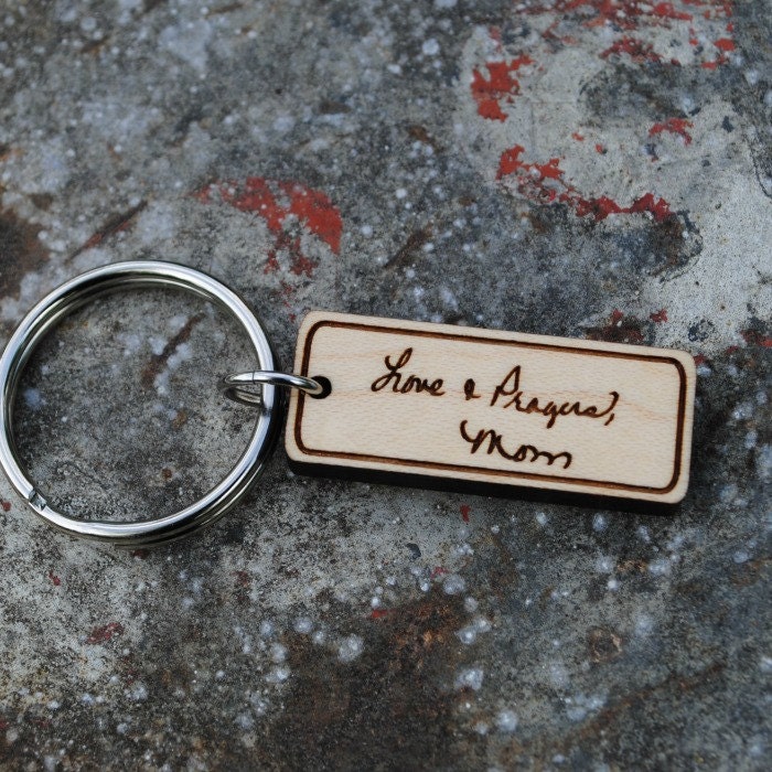 Custom Handwriting Keychain Personalized Message with Etsy