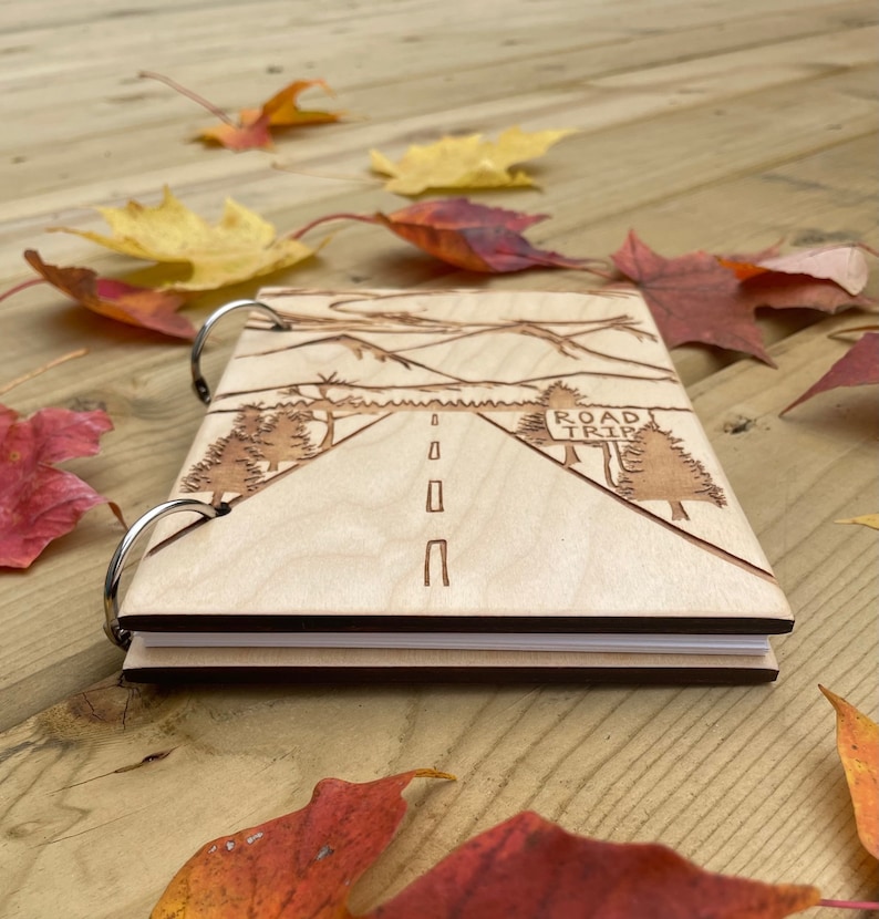 Road Trip Journal Sketch Book, Travel Journal Scrap Book with Blank Pages, Gift for Adventurer, Nature Enthusiast image 2