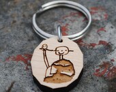 Art votre enfant personnalisé dessin porte-clé ou collier Kid Art Illustration écriture personnalisé pour les grands-parents jour fête des pères fête des mères