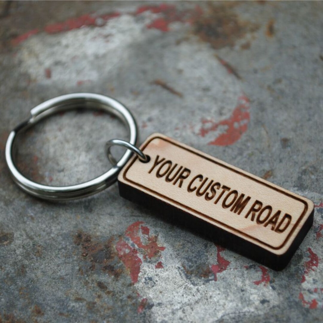 Create Your Own Custom Street Sign KEYCHAIN Gift for Men Your Road, Street, Avenue or Boulevard
