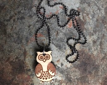 Owl Necklace Woodland Animal Series