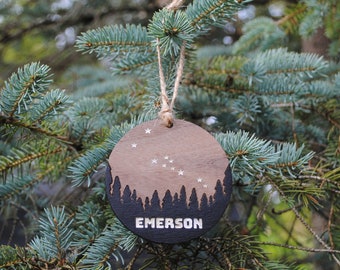 Hand Painted Personalized Zodiac Christmas Ornament