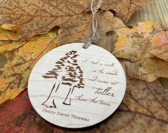 Henry David Thoreau Ornament I Took a Walk in the Woods Gift for Adventurer, Nature Enthusiast