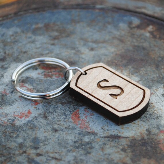 letter s initial keychain