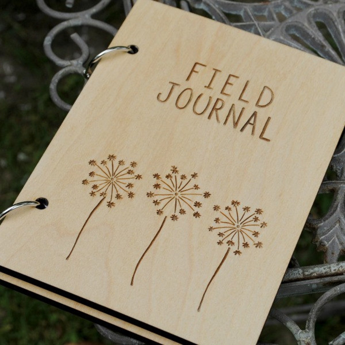 Field Journal Sketch Book Dandelion Design with Blank Pages Etsy