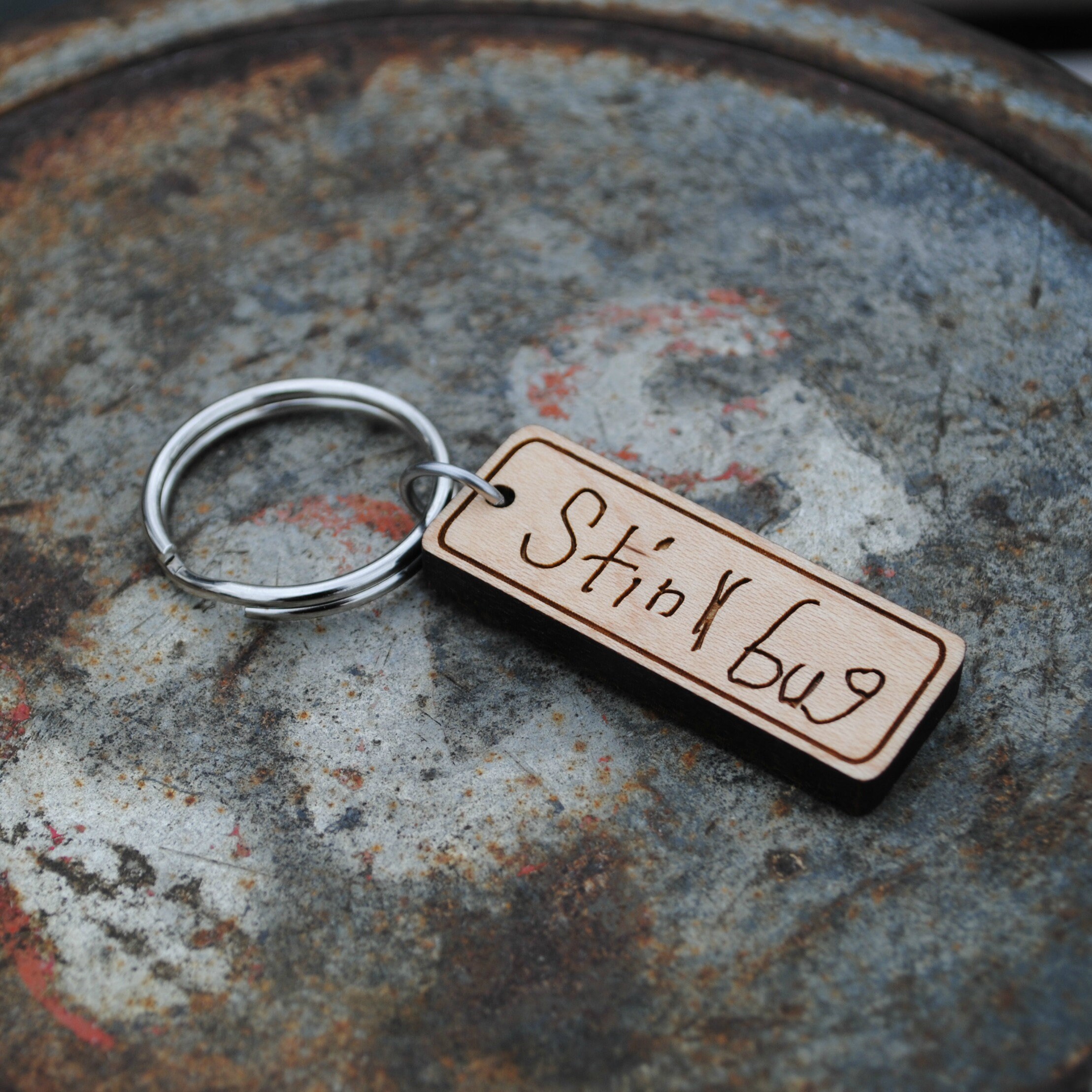Custom Handwriting Keychain Personalized Message with Etsy