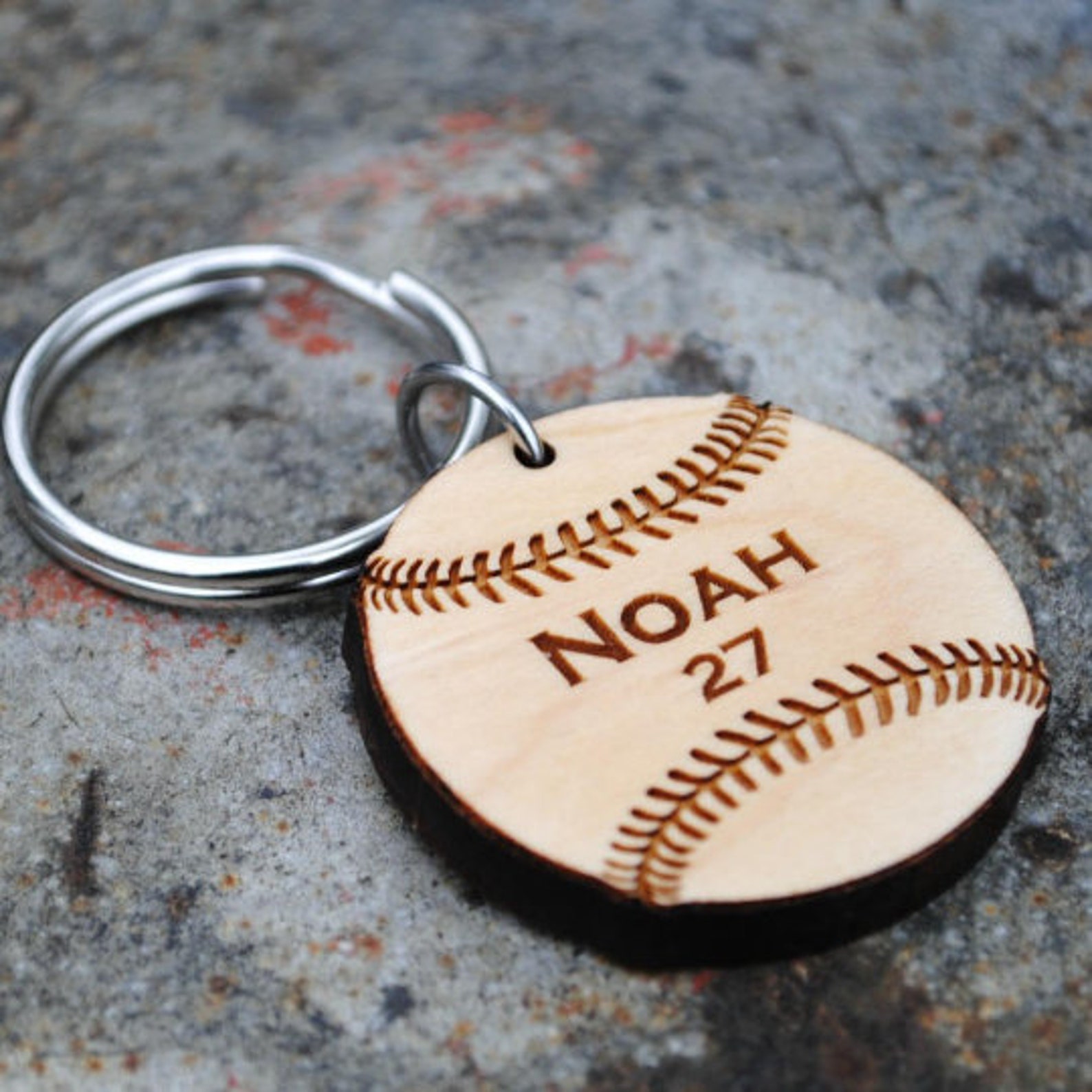 Personalized Sport Keychain Football Keychain Baseball Etsy