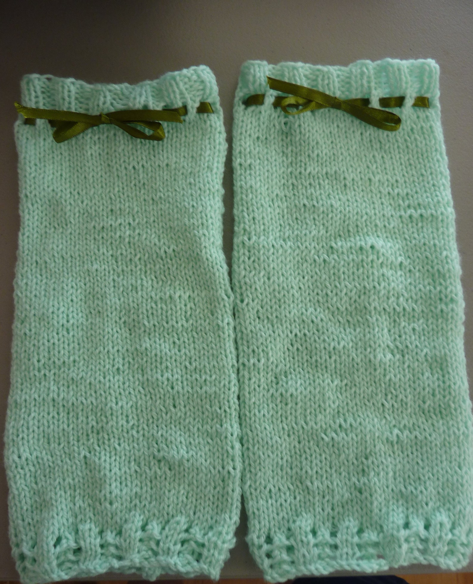 Legwarmers Light Green Knitted Leg Warmers 12 13 Long Etsy Canada