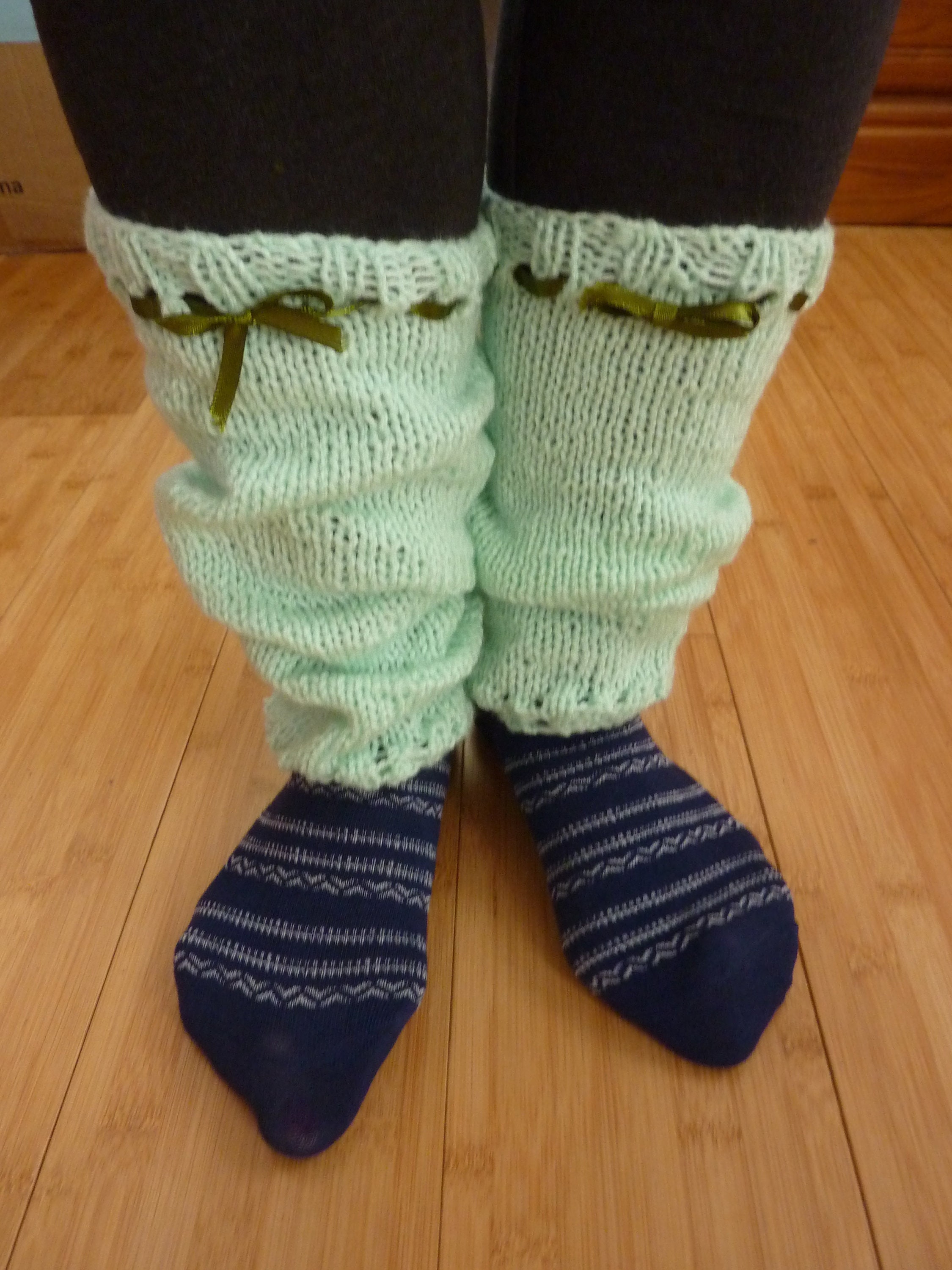 Legwarmers Light Green Knitted Leg Warmers 12 13 Long Etsy Canada