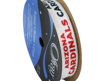 5/8" NFL Arizona Cardinals Ribbon, carrete de 9 pies, cinta Offray de la NFL con licencia