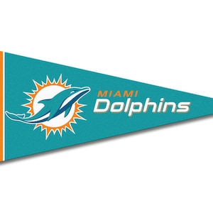 Striscione Bandiera Miami Dolphins – Gagliardetti In Feltro, 15x10 Cm, Corda 2,4 M Per Decorazioni - 2
