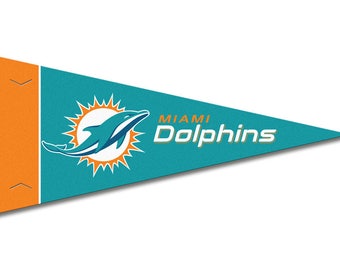 Miami Dolphins NFL Felt Mini Pennants, 4" x 9", Licensed by Rico