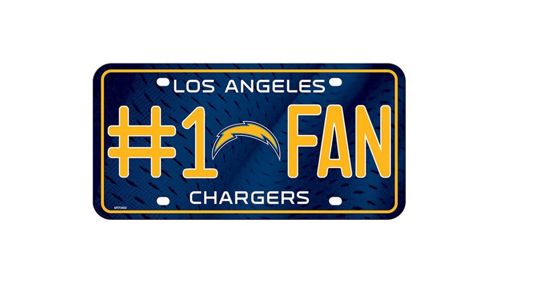 Los Angeles Chargers NFL 1 Fan Metal License Plate/ Auto Tag Etsy