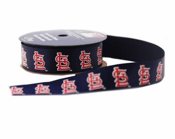 Offray MLB St. Louis Cardinals Fabric Ribbon, 7/8-Inch by 9-Feet, Licensed by Offray