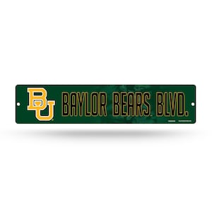 Baylor Bears Plastic Street Sign - Licensed By Rico