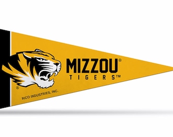 Mizzou Tigers Felt Mini Pennants, 4" x 9" - Missouri Tigers - Licensed by Rico