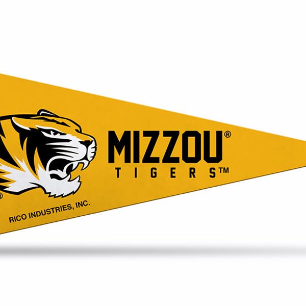 Mizzou Tigers Felt Mini Pennants, 4" x 9" - Missouri Tigers - Licensed by Rico