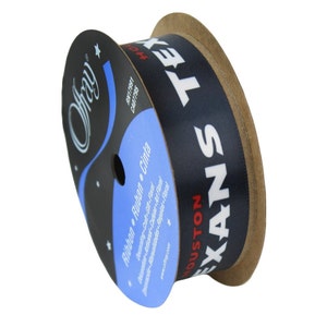 7/8&quot; NFL Houston Texans Ribbon, 9 foot spool, Licensed by Offray