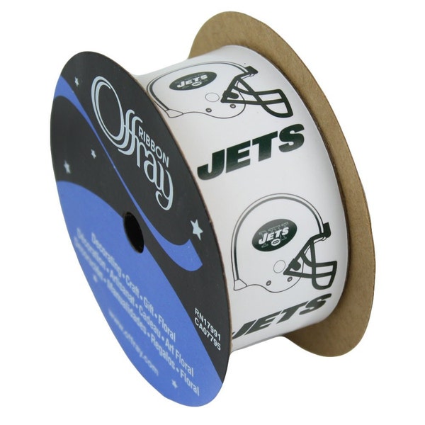 1-5/16" NFL New York Jets Ribbon, 12 foot spool, Licensed by Offray