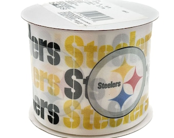 2-1/2" NFL Pittsburgh Steelers Ribbon, 9 feet, Licensed Offray Ribbon